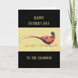 Alles Gute zum Vatertag Fasan Spielvogel Karte