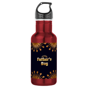 Alles Gute zum Vatertag Fette Goldene 3D-Textgesta Edelstahlflasche