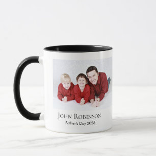 Alles Gute zum Vatertag Foto mit Namen und Jahr Tasse