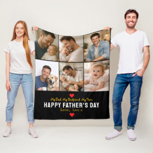 Alles Gute zum Vatertag Foto Personalisierter Da Fleecedecke