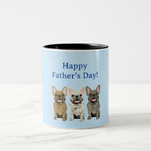 Alles Gute zum Vatertag! Französische Bulldoggen Zweifarbige Tasse