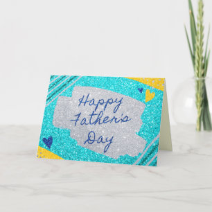 Alles Gute zum Vatertag Glitter-Karte Karte