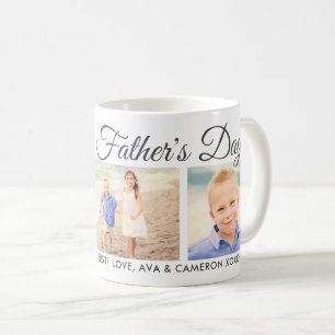 Alles Gute zum Vatertag Graue Schrift Foto Kaffeetasse