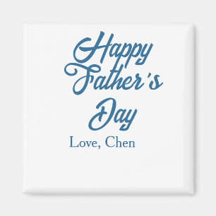 Alles Gute zum Vatertag grauer Name Liebe bester D Magnet