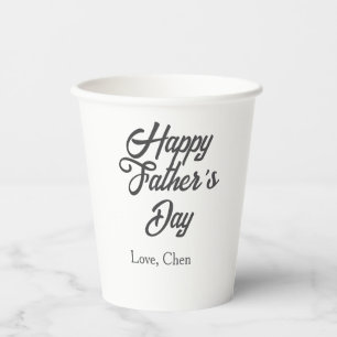 Alles Gute zum Vatertag grauer Name Liebe bester D Pappbecher