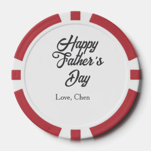 Alles Gute zum Vatertag grauer Name Liebe bester D Pokerchips
