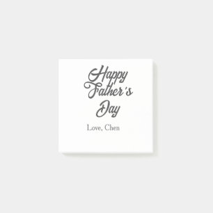 Alles Gute zum Vatertag grauer Name Liebe bester D Post-it Klebezettel