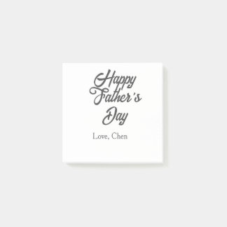 Alles Gute zum Vatertag grauer Name Liebe bester D Post-it Klebezettel
