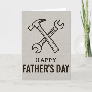 Alles Gute zum Vatertag mit Hammer und Schraubensc Karte