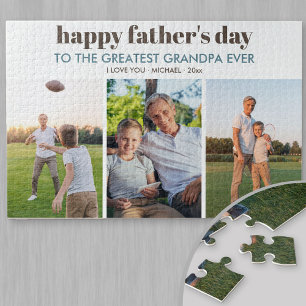 Alles Gute zum Vatertag Opa - Benutzerdefinierter Puzzle