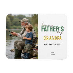 Alles Gute zum Vatertag Opa Green Foto Magnet
