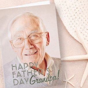 Alles Gute zum Vatertag Opa! Moderne einfache Begr Karte