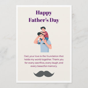 Alles Gute zum Vatertag, Papa. Deine Liebe ist das Karte