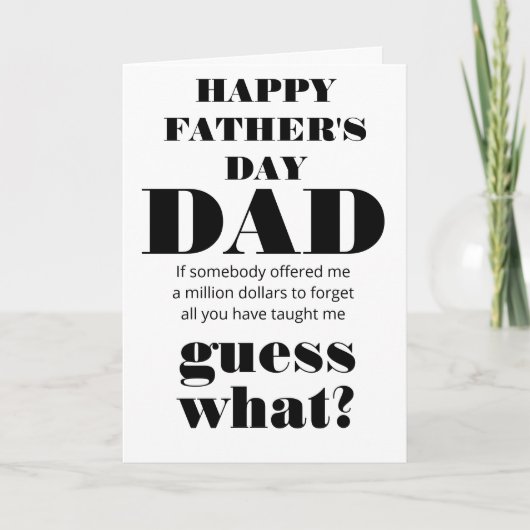 Alles Gute zum Vatertag Papa Karte (Vorderseite)