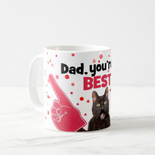 	Alles Gute zum Vatertag Papa Katze mit Schaumstof Kaffeetasse