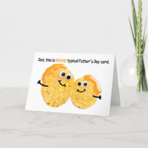 Alles Gute zum Vatertag Papa Nacho Käse Chips Lust Feiertagskarte
