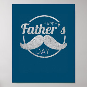 Alles Gute zum Vatertag Papa Vintage Retro Geburts Poster