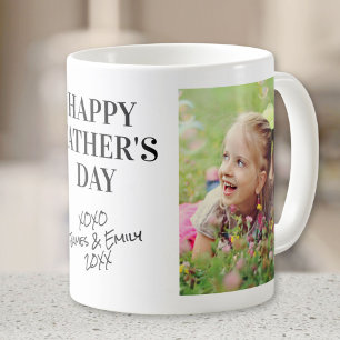 Alles Gute zum Vatertag Personalisiertes Foto und Kaffeetasse