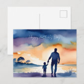 Alles Gute zum Vatertag Postkarte (Vorne/Hinten)
