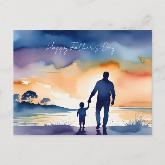 Alles Gute zum Vatertag Postkarte (Vorderseite)