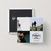 Alles Gute zum Vatertag Schnurrbart-Tribut-Design Button (Vorne & Hinten)