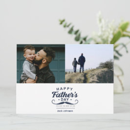 Alles Gute zum Vatertag Schnurrbart-Tribut-Design Feiertagskarte