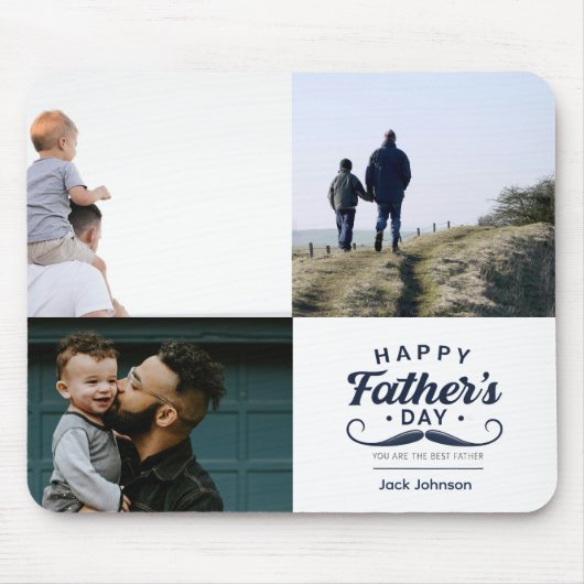 Alles Gute zum Vatertag Schnurrbart-Tribut-Design Mousepad (Vorne)