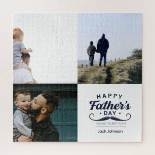 Alles Gute zum Vatertag Schnurrbart-Tribut-Design Puzzle