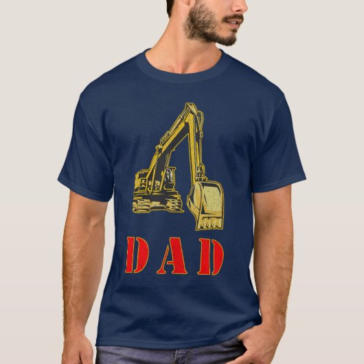 Alles Gute zum Vatertag Schwergerätebauer Papa T-Shirt (Vorderseite)