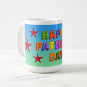 Alles Gute zum Vatertag Stern Kaffeetasse (Vorderseite Links)