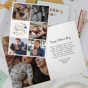 Alles Gute zum Vatertag Süße, skurrile Fotocollage Karte