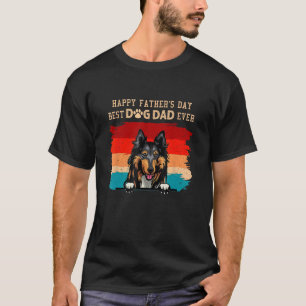 Alles Gute zum Vatertag Vintage Rough Collie Beste T-Shirt