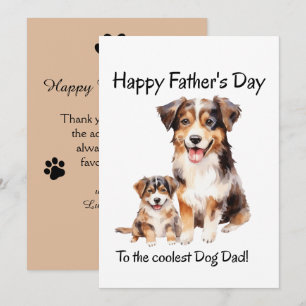 Alles Gute zum Vatertag vom Hund zum coolsten Papa Feiertagskarte