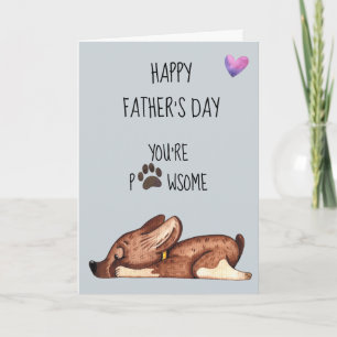 Alles Gute zum Vatertag von deinem pfotigen Hund Karte