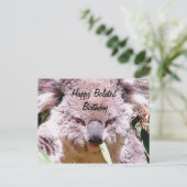 Alles Gute zum verspäteten Geburtstag_ Postkarte (Stehend Vorderseite)