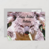 Alles Gute zum verspäteten Geburtstag_ Postkarte (Vorne/Hinten)