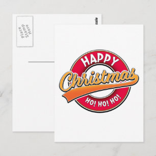 Alles Gute zum Weihnachtsfest! Ho! Ho! Postkarte