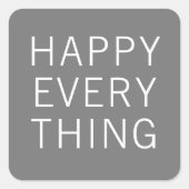 Alles Gute zum weißen grauen Urlaub Quadratischer Aufkleber (Vorderseite)