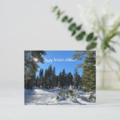 Alles Gute zum Winter Solstice aus Tahoe City! Postkarte (Stehend Vorderseite)