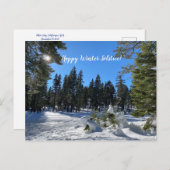 Alles Gute zum Winter Solstice aus Tahoe City! Postkarte (Vorne/Hinten)