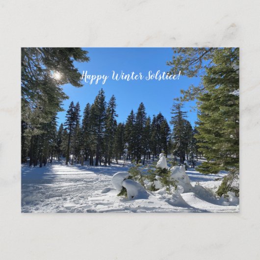Alles Gute zum Winter Solstice aus Tahoe City! Postkarte (Vorderseite)