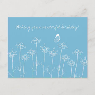Alles Gute zum wundervollen Geburtstag Schmetterli Postkarte