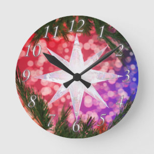 Alles Gute zur Weihnachtszeit Runde Wanduhr