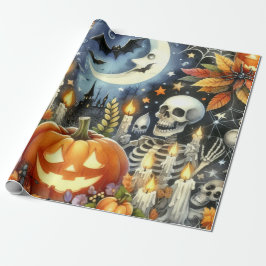 Alles Halloween Collage Geschenkpapier