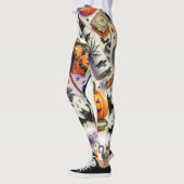 Alles Halloween Spookes Muster Leggings (Links)