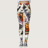 Alles Halloween Spookes Muster Leggings (Vorderseite)