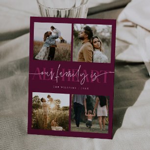 Alles Herz Cranberry Multi Foto Valentinstag Feiertagskarte