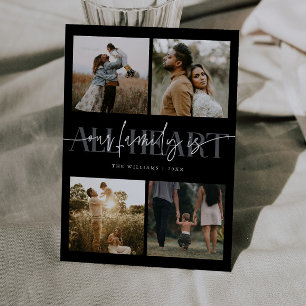 Alles Herz Schwarz Multi Foto Valentinstag  Feiertagskarte