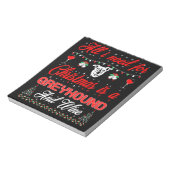 alles i gewollt Weihnachten Windhund und Weingesch Notizblock (Rotiert)