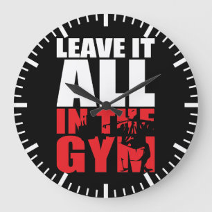 Alles im Fitnessraum verlassen - Squat Leg Day Wor Große Wanduhr